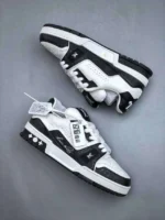 Louis Vuitton #54 Signature Black White Trainer - Image 3