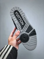 Louis Vuitton Black Grey Denim Monogram Trainer - Image 6