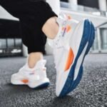 TRACER White Orange Breathable Causal Running Shoes - Image 5