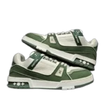 Louis Vuitton Trainer White Green Suede-2506