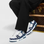 Louis Vuitton Blue White Trainer - Image 6