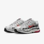 Nike P-6000 White | Metallic Platinum | Dark Charcoal | Varsity Red - Image 2